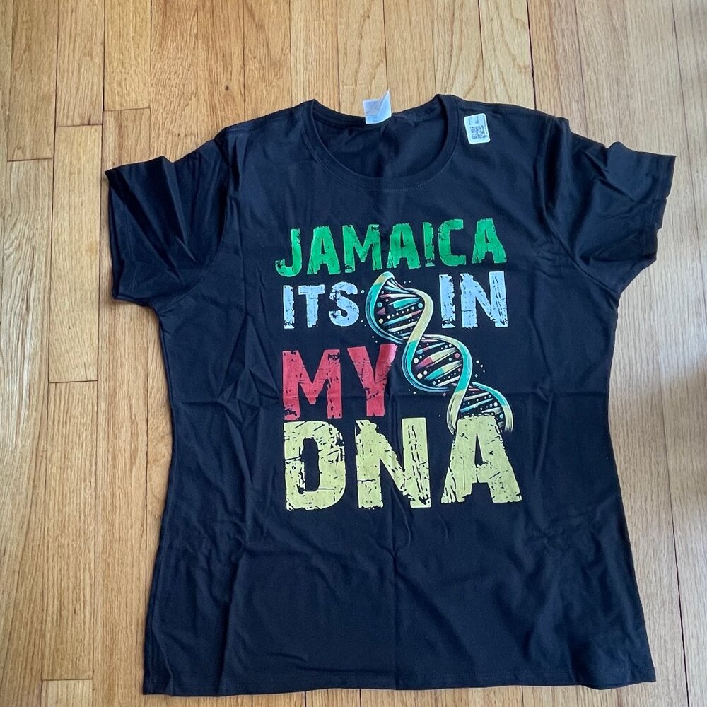 Women's T-Shirt Reggae Jamaican / Size: LARGE / $5